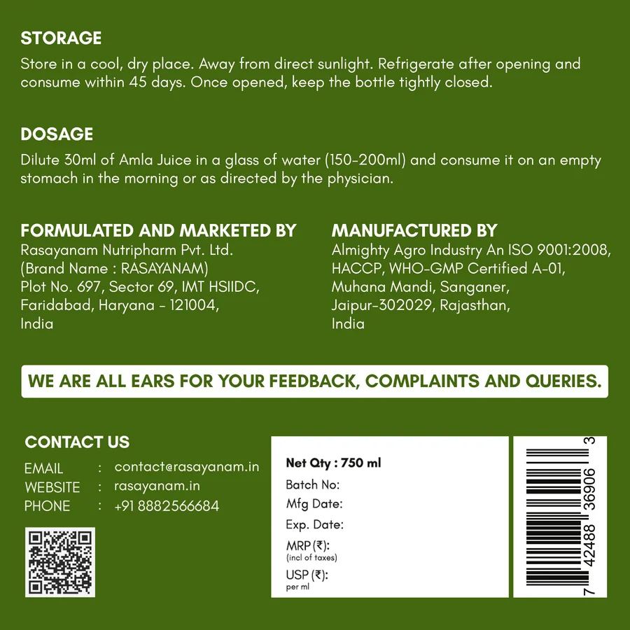 Pure Amla Juice - With 2X Vitamin C - Image 10